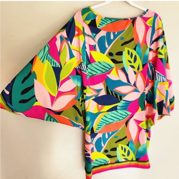 NWT Trina Turk Rainforest Resort Swim coverup Tunic size XL - Picture 3 of 5